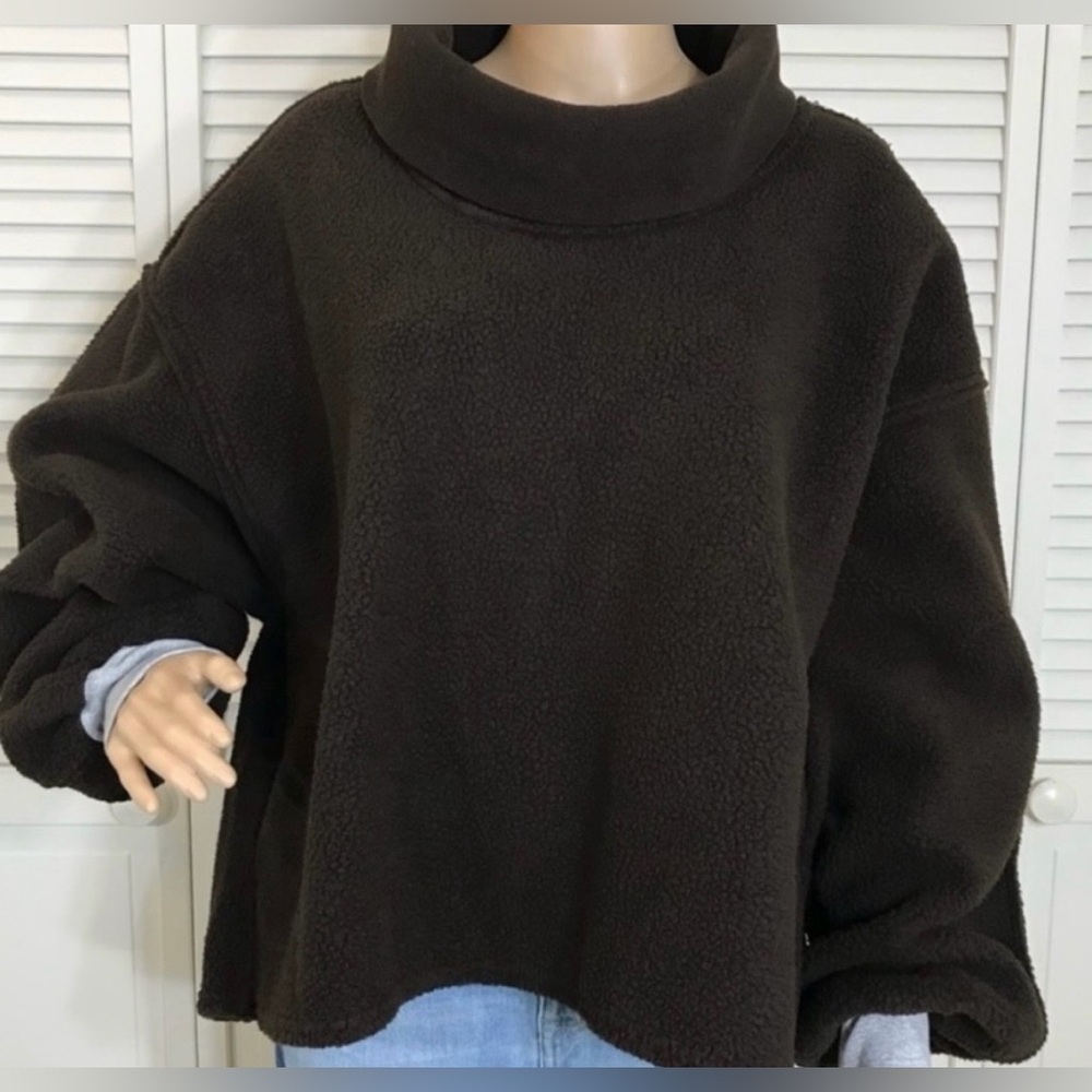 Free People Elk Mountain Brown Pullover Sweater - Picture 3 of 4